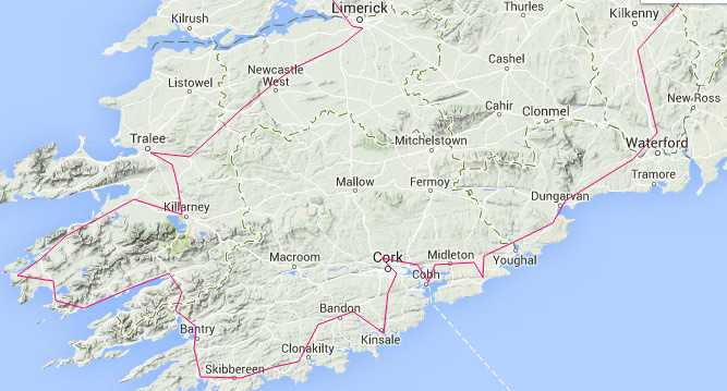 Road Trip Route: Limerick, Kerry, Cork, Waterford....Dublin.